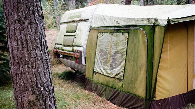 tentdoek schoonmaken met groene zeep