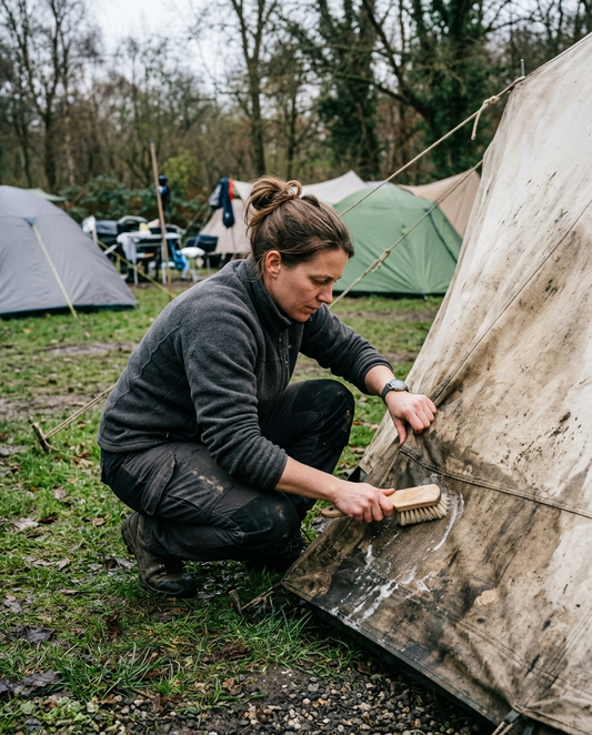 Waarom je tentdoek niet met afwasmiddel of groene zeep moet reinigen