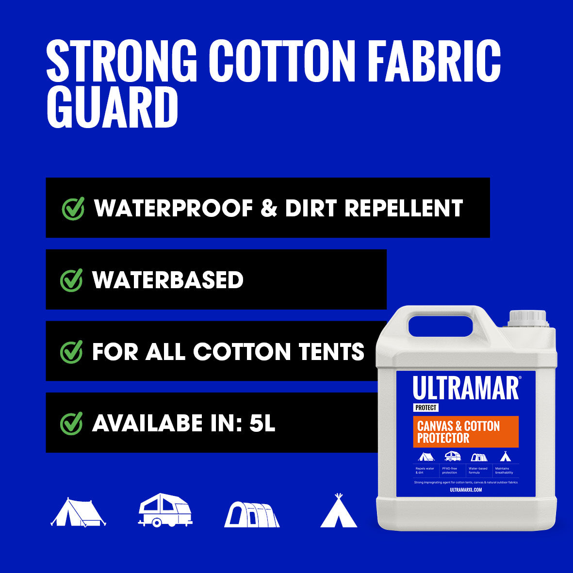 Agent d’imprégnation pour votre tente en coton : Canvas & Cotton Protector