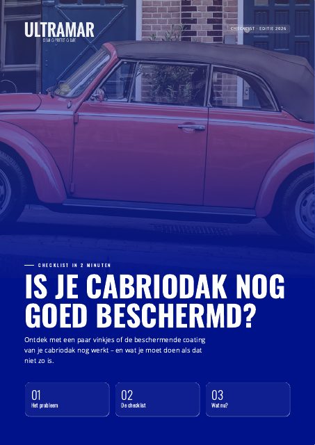 Voorblad checklist Cabriodak